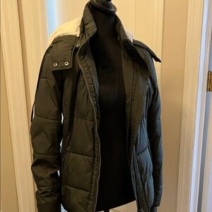 American Eagle Outfitters Olive Puffer Jacket